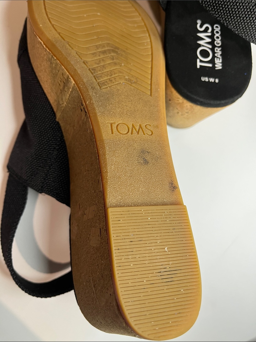 TOMS wear good Black Crisscross Stretch Slingback Sandals - Picture 5 of 10